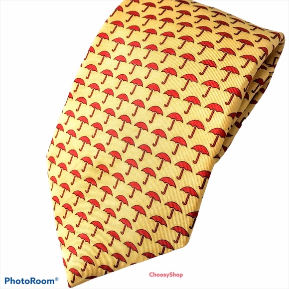 Umbrella Yellow Red Vineyard Vineyard Vines Tie - Picture 11 of 11